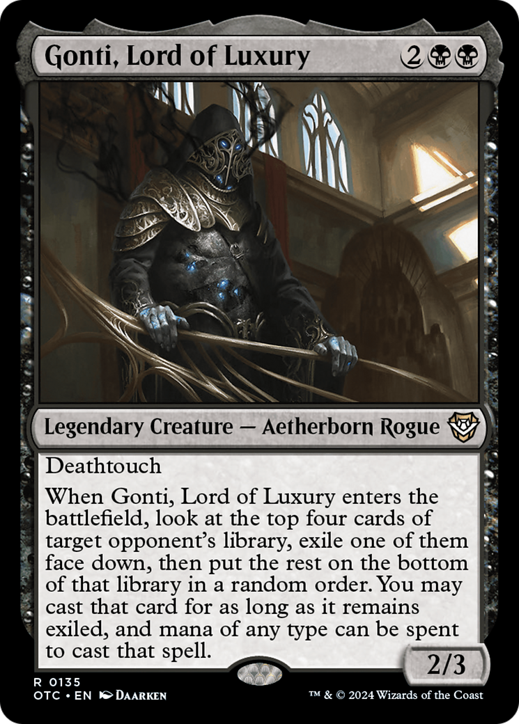 Gonti, Lord of Luxury [Outlaws of Thunder Junction Commander]