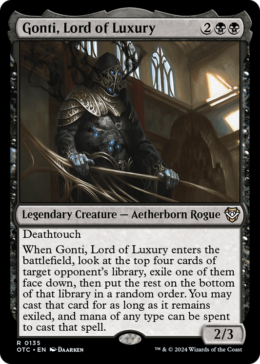Gonti, Lord of Luxury [Outlaws of Thunder Junction Commander]