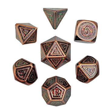 Forged Gaming Forest Embers Metal RPG Dice Set