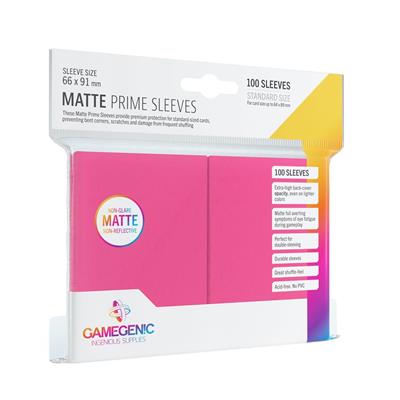 GameGenic Matte Prime Sleeves: Pink (100)