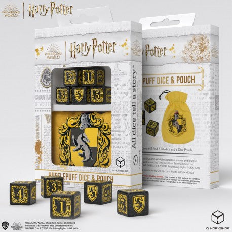 Q Workshop Harry Potter Hufflepuff Dice Set & Pouch