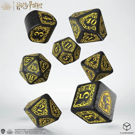 Q Workshop Harry Potter Hufflepuff Modern Dice Set - Black