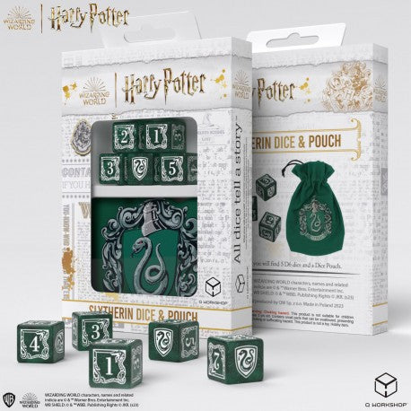 Q Workshop Harry Potter Slytherin Dice Set & Pouch