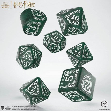 Q Workshop Harry Potter Slytherin Modern Dice Set - Green