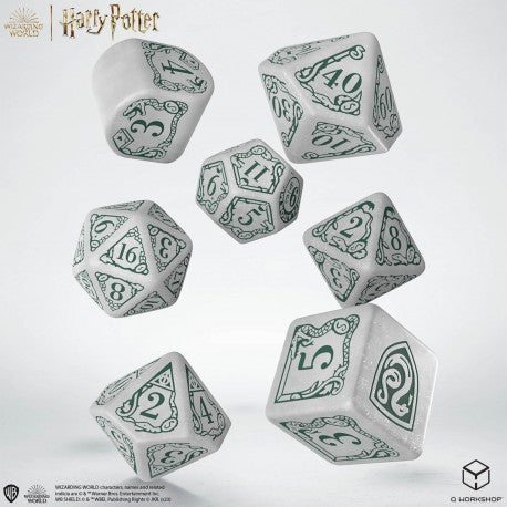 Q Workshop Harry Potter Slytherin Modern Dice Set - White
