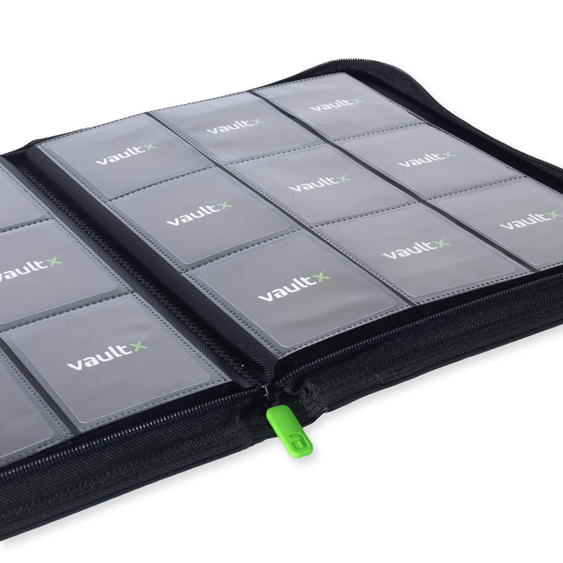Vault X: 9-Pocket Exo-Tec® Zip Binder - Black