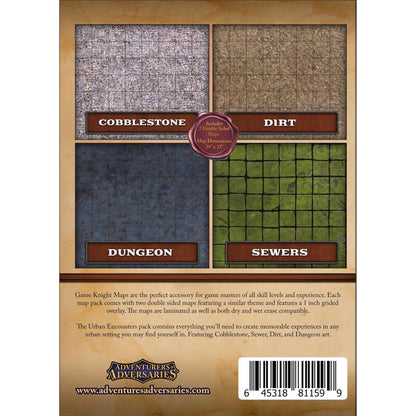 Norse Foundry Adventurers & Adversaries Game Knight Maps - Urban Encounters
