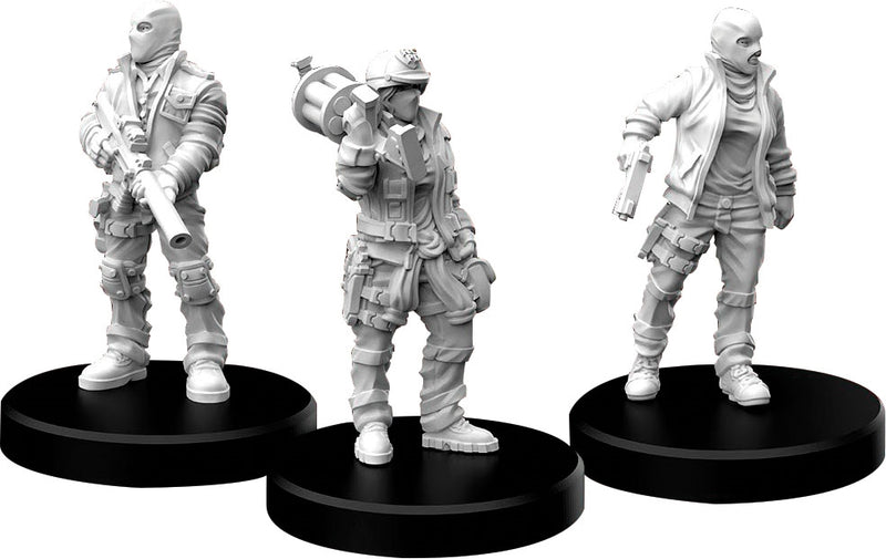 Cyberpunk Red Miniatures - Combat Zoners A