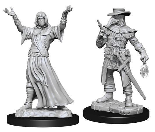WizKids Deep Cuts Unpainted Miniatures: W15 Plague Doctory & Cultist