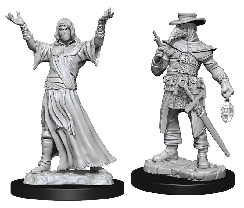 WizKids Deep Cuts Unpainted Miniatures: W15 Plague Doctory & Cultist