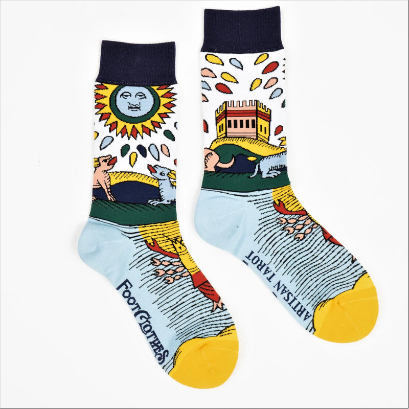 Foot Clothes Socks: La Lune The Moon Tarot Sock Footclothes x Artisan Tarot