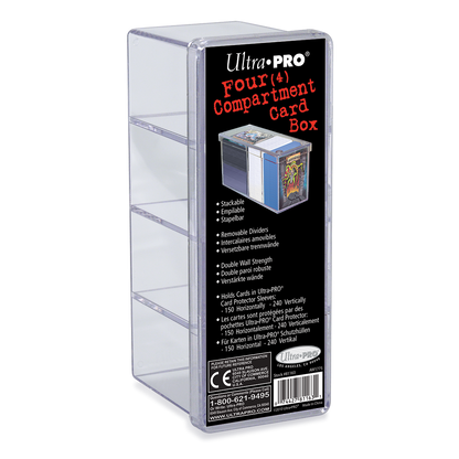 Ultra PRO: Card Box - Four Compartment (Clear)