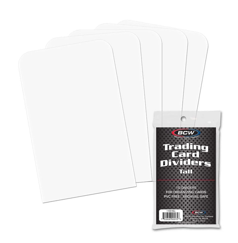 BCW Trading Card Divider: Tall White