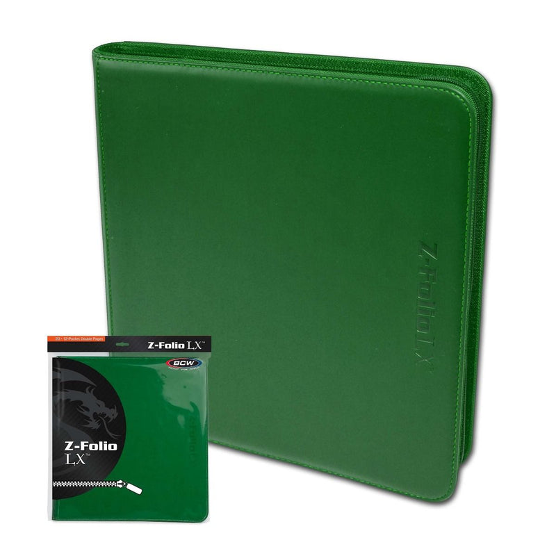 BCW Z-Folio LX 12 Pocket Binder - Green