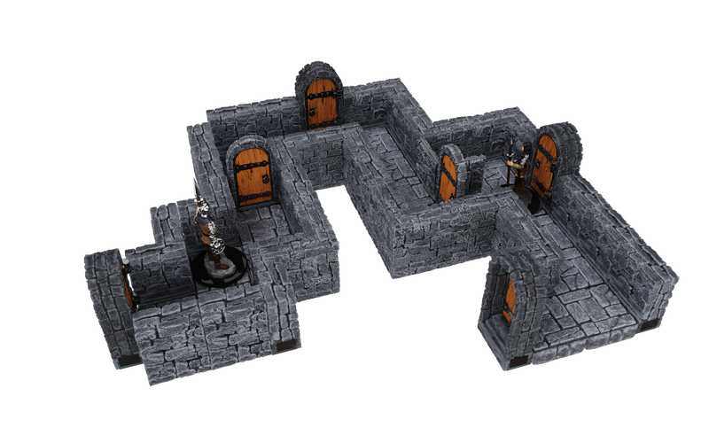 Wizkids Warlock Tiles: Dungeon Tiles 1" Straight Walls Expansion
