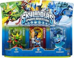 Skylanders: Spyro's Adventure Triple Pack [Camo, Ignitor, Warnado] - Skylanders
