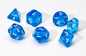 Sirius Dice 7 Die Set: Translucent Blue Resin