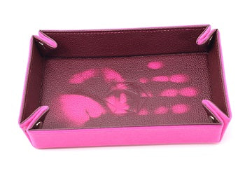 Die Hard Dice Table Armor Folding Rectangle Heat Changing Tray: Pink with Pink Velvet