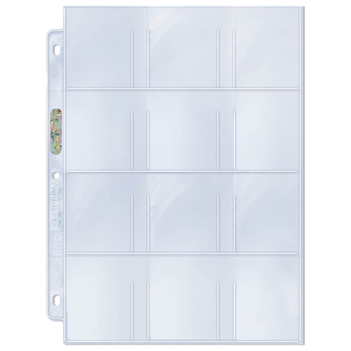 Ultra PRO: Platinum Hologram Small 12-Pocket Pages - 3-Holes (2-1/4" x 2-1/2" / 100-Pack)
