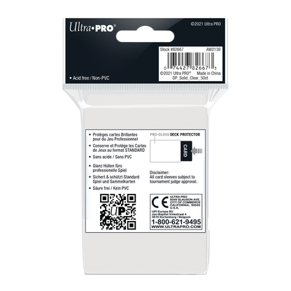 Ultra PRO: Standard 50ct Sleeves - PRO-Gloss (Clear)