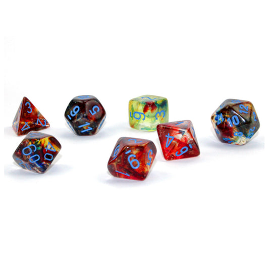 Chessex Nebula: Primary/Blue 7 Dice Set