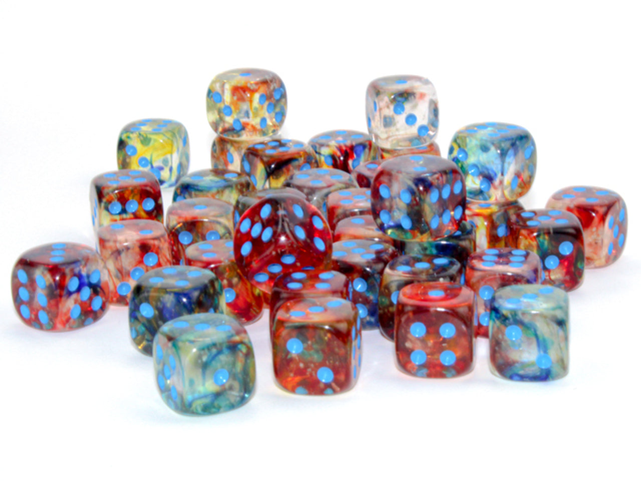 Chessex Nebula: 12MM D6 Primary/Blue (36)