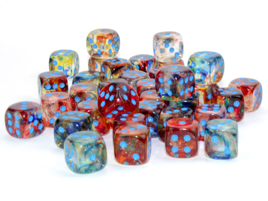 Chessex Nebula: 12MM D6 Primary/Blue (36)