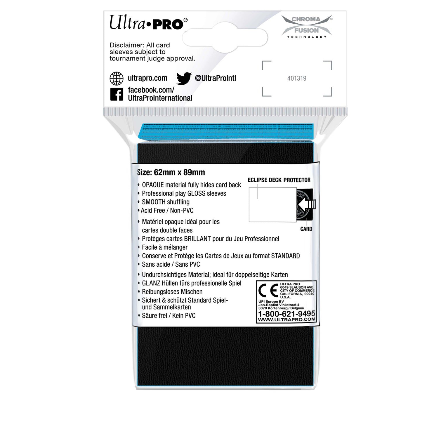 Ultra PRO: Small 60ct Sleeves - Eclipse Gloss (Sky Blue)