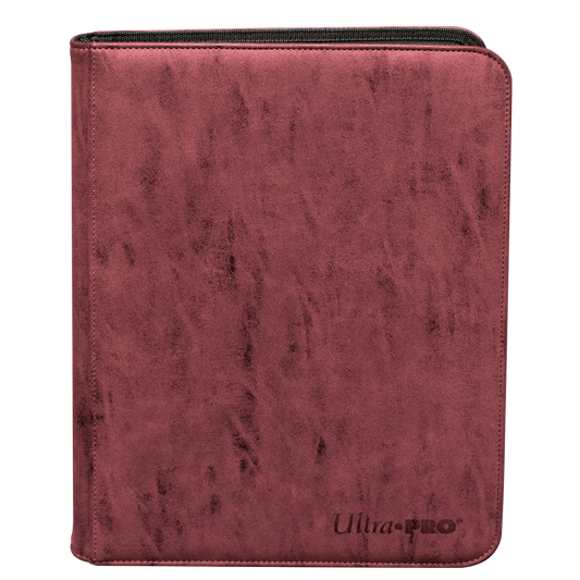Ultra PRO: 9-Pocket Premium Zippered PRO-Binder - Suede Collection (Ruby)
