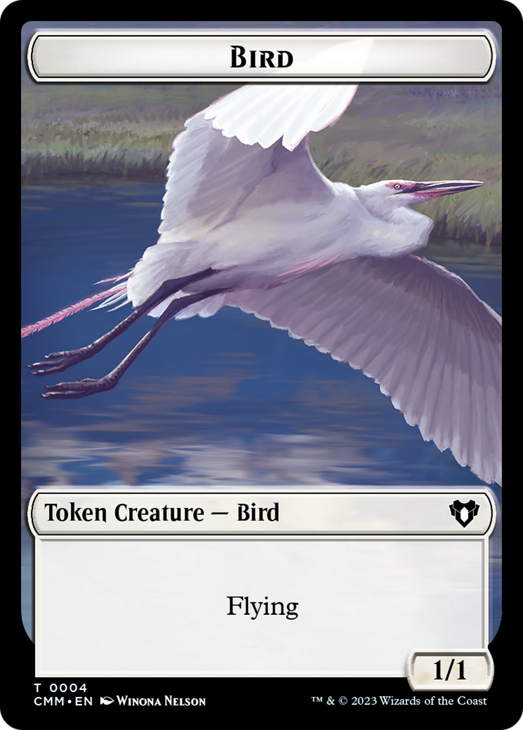 Copy (54) // Bird Double-Sided Token [Commander Masters Tokens]