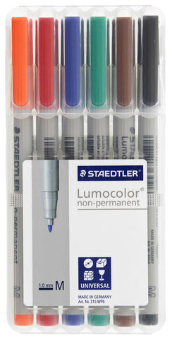 Chessex - Staedtler Lumocolor Marker Wet Erase/Pen Set (6)