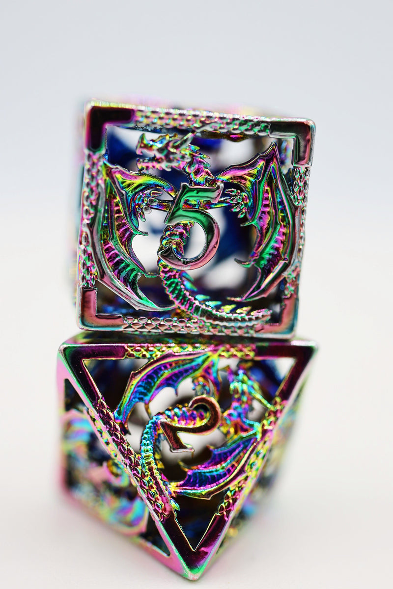 Bound Dragon: Mystic - Hollow Metal RPG Dice Set