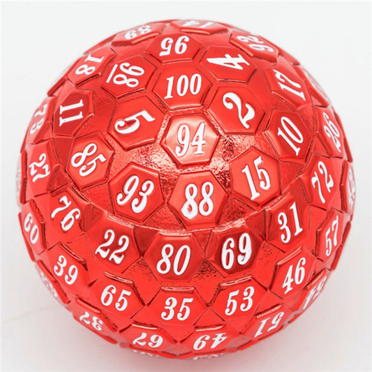 45mm Metal D100 - Red with White Font