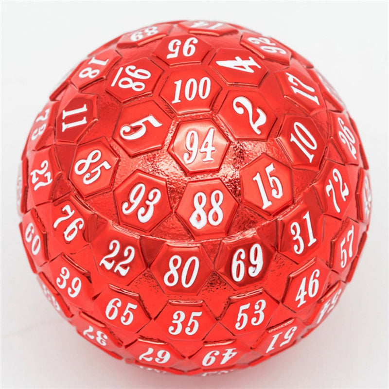 45mm Metal D100 - Red with White Font