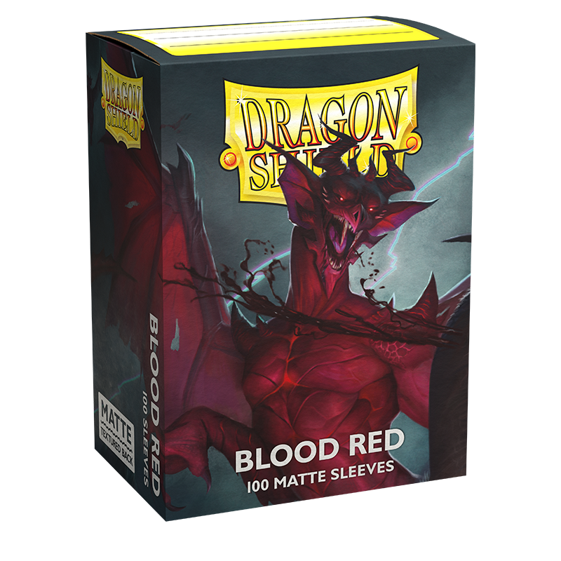 Dragon Shield: Standard 100ct Sleeves - Blood Red (Matte)