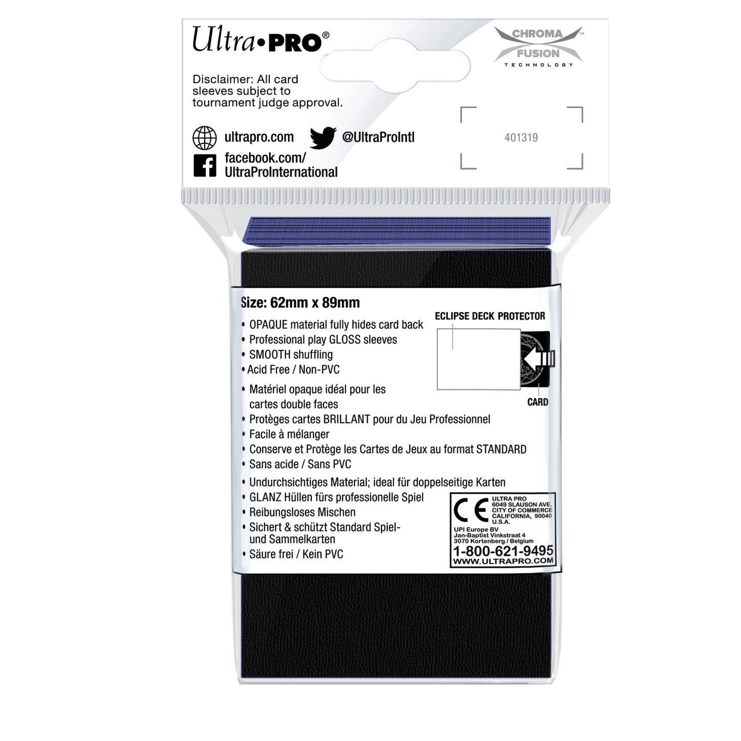 Ultra PRO: Small 60ct Sleeves - Eclipse Gloss (Royal Purple)