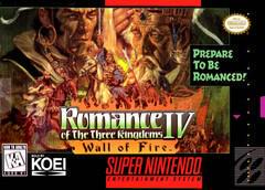 Romance of the Three Kingdoms IV Wall of Fire - Super Nintendo