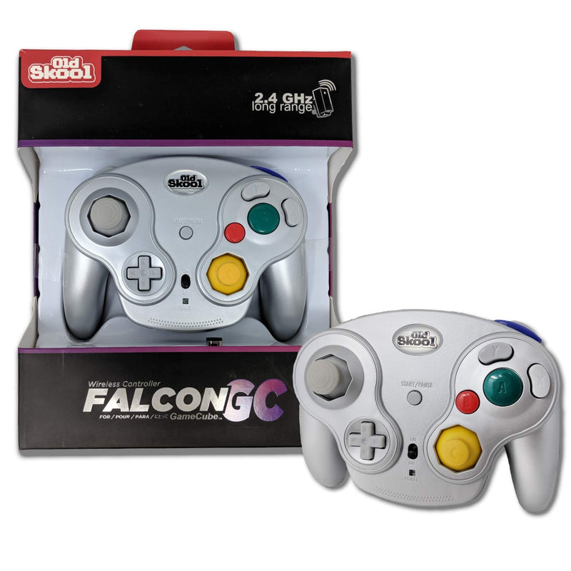 Old Skool Nintendo Gamecube Falcon Wireless Controller - Silver