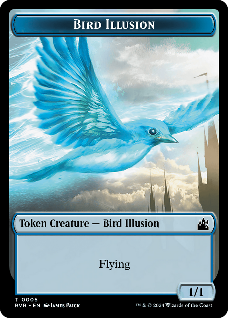 Saproling // Bird Illusion Double-Sided Token [Ravnica Remastered Tokens]
