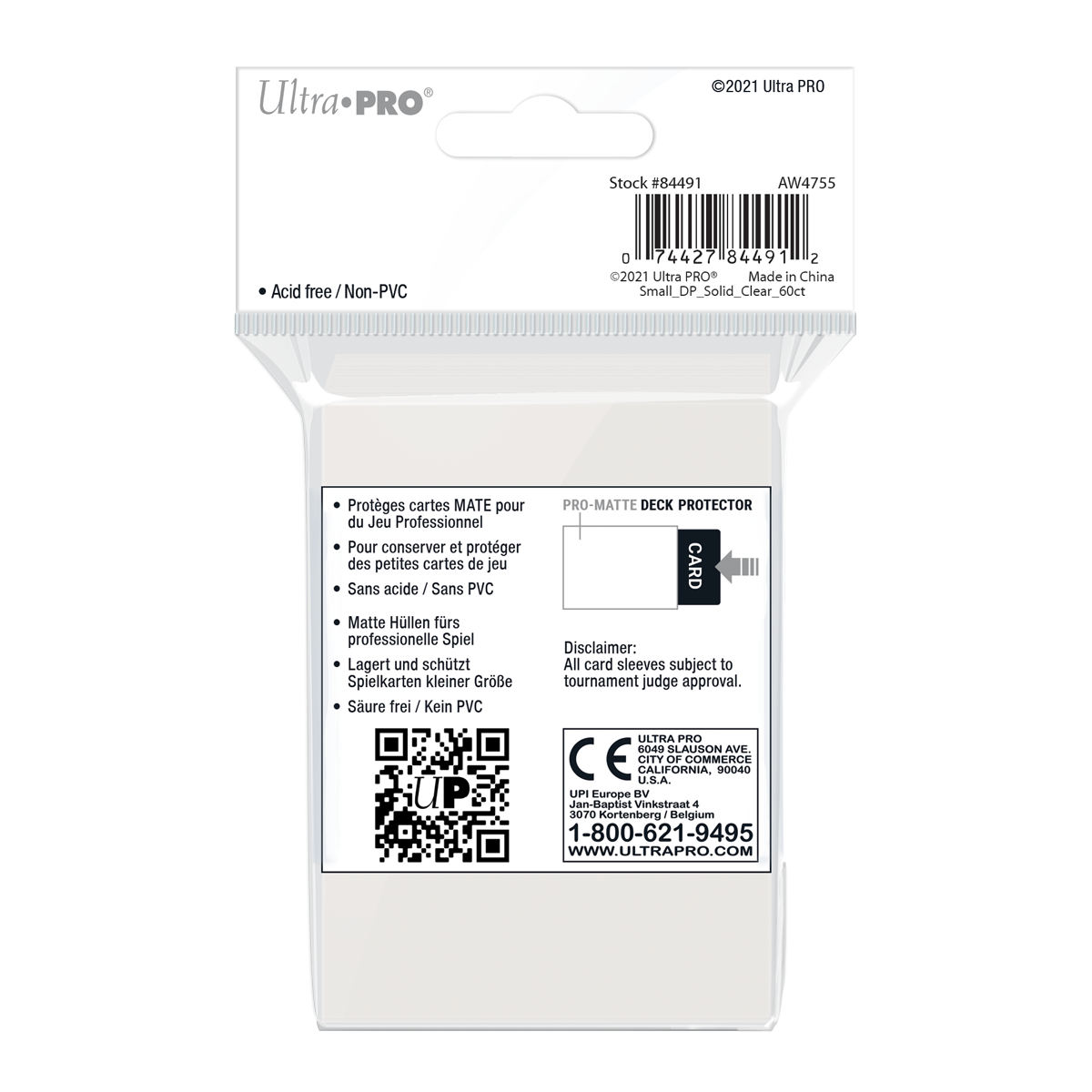 Ultra PRO: Small 60ct Sleeves - PRO-Matte (Clear)