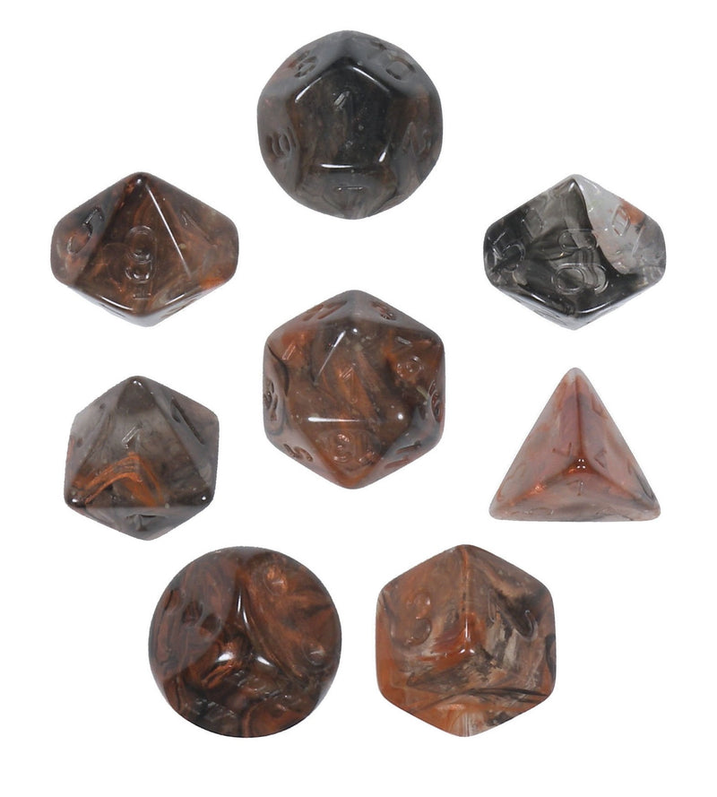 Chessex Lab Dice Nebula: Copper Matrix Unpainted 7 Dice Set