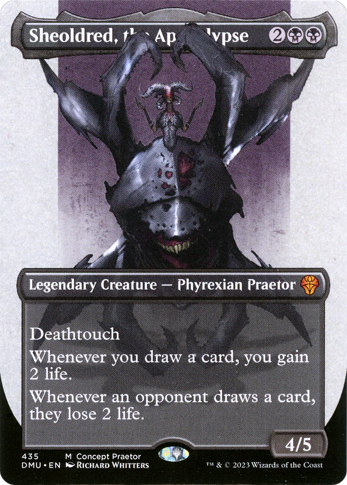 Sheoldred, the Apocalypse (Borderless Concept Praetors) [Phyrexia: All Will Be One]