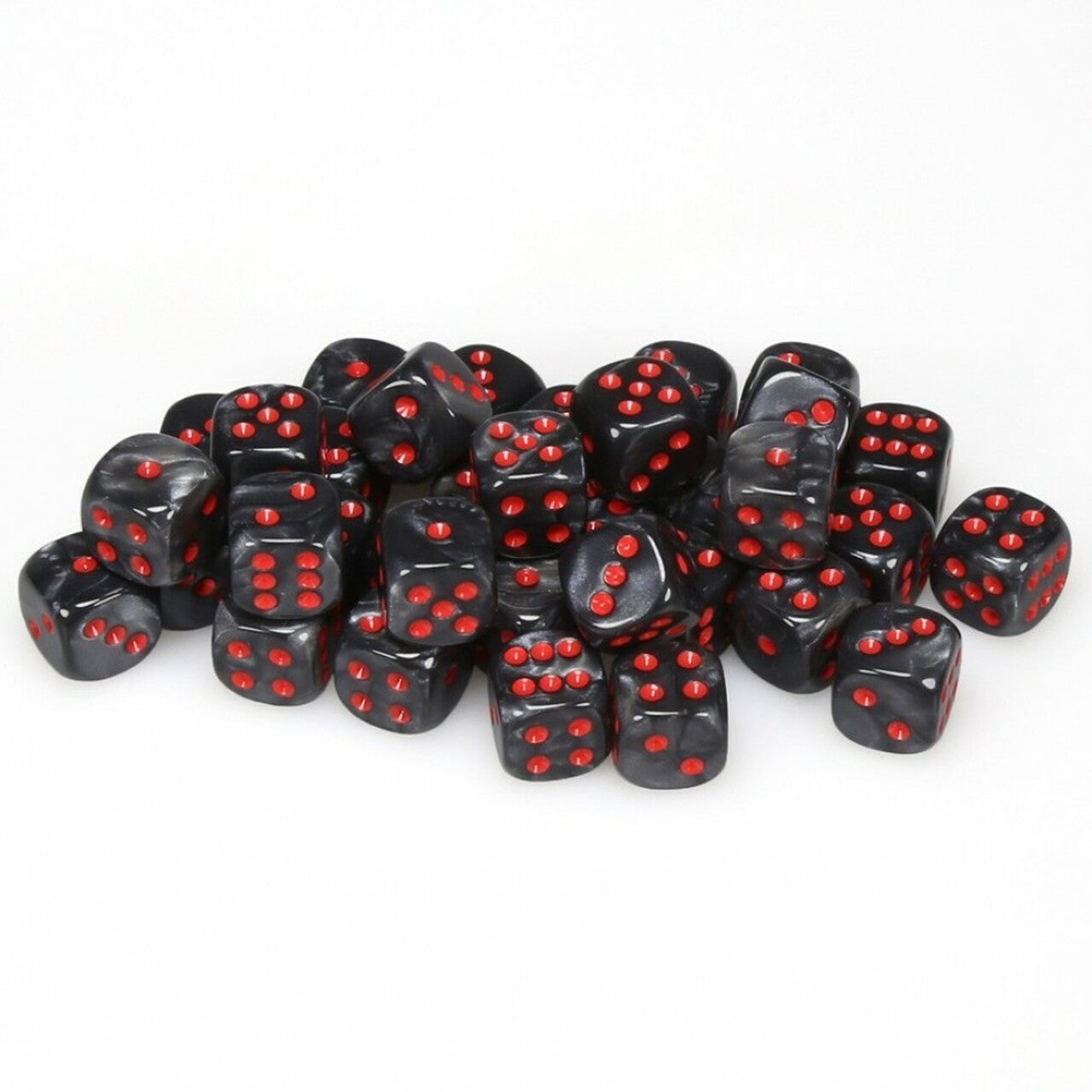 Chessex Velvet: 12MM D6 Black/Red (36)