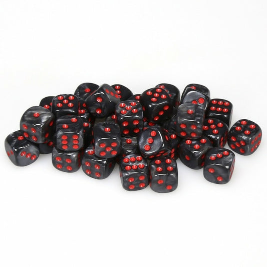 Chessex Velvet: 12MM D6 Black/Red (36)