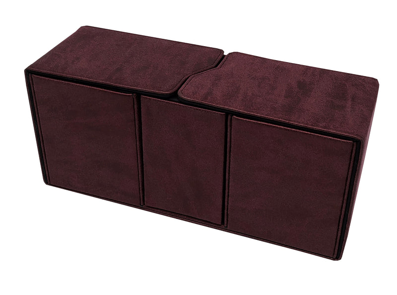 Ultra Pro Deck Box Suede Alcove Vault - Ruby