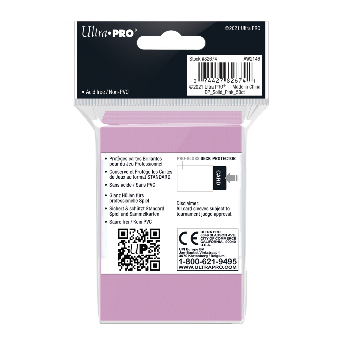 Ultra PRO: Standard 50ct Sleeves - PRO-Gloss (Pink)