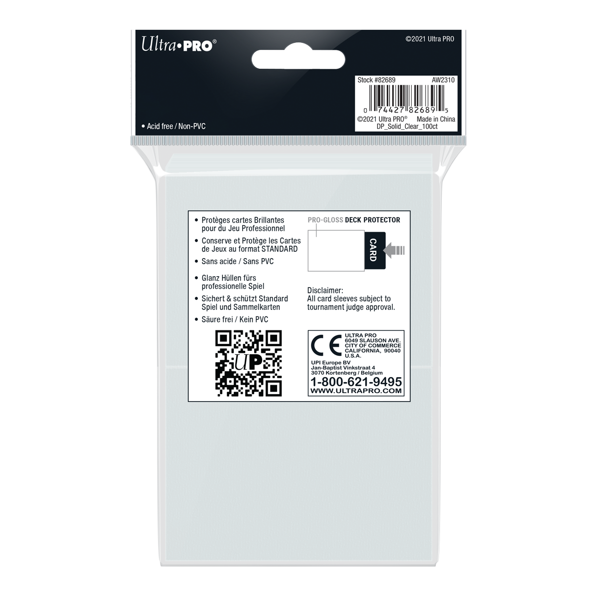 Ultra PRO: Standard 100ct Sleeves - PRO-Gloss (Clear)