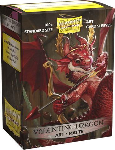 Dragon Shield Sleeves - Valentine's Dragon Matte Art (100)