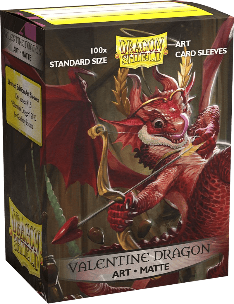 Dragon Shield Sleeves - Valentine's Dragon Matte Art (100)