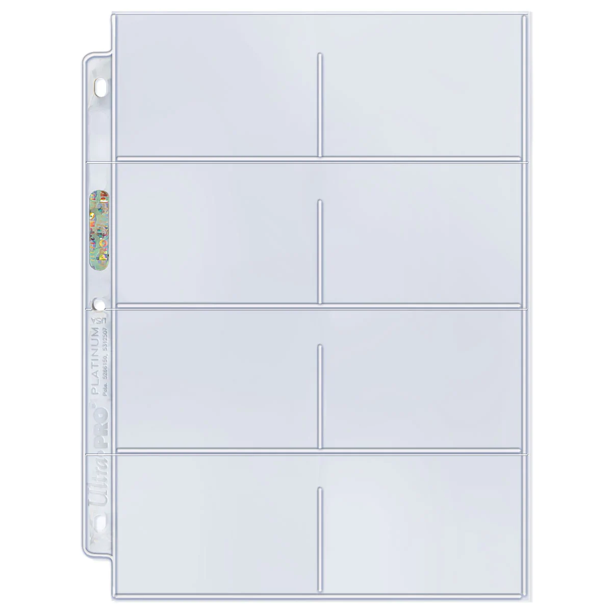 Ultra PRO: Platinum Hologram 8-Pocket Pages - 3-Holes (3.5" x 2-3/4" / 100-Pack)